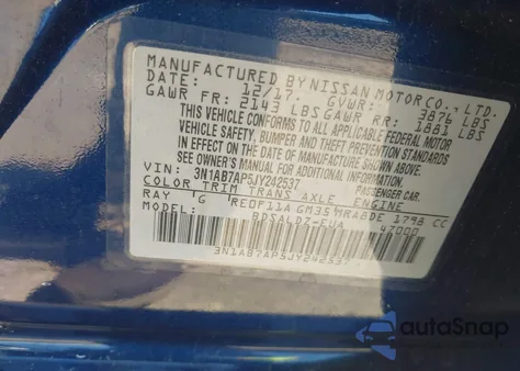 2018 Nissan Sentra Sv from USA, damaged, VIN 3N1AB7AP5JY242537